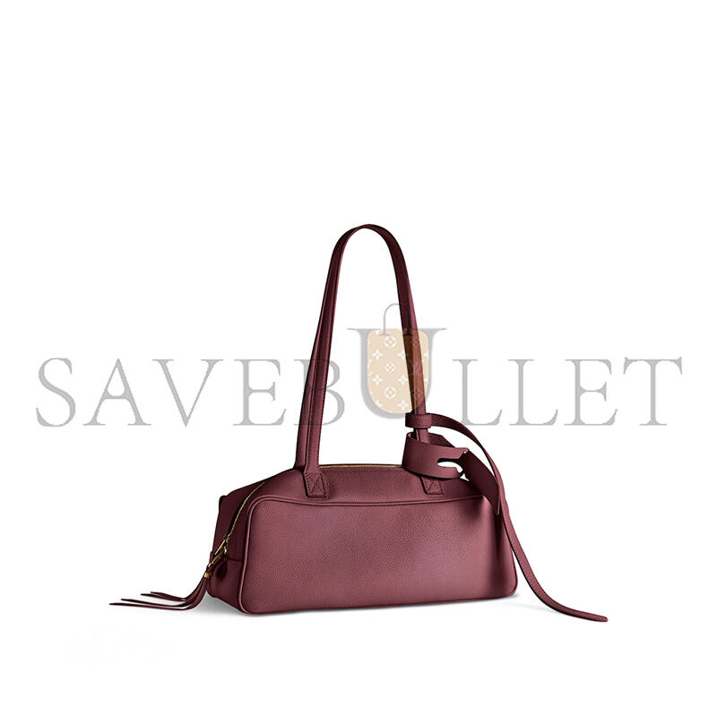 BALENCIAGA SMALL LEATHER CARRIE BOWLING TOP-HANDLE BAG 8329202 (31*12*12cm)